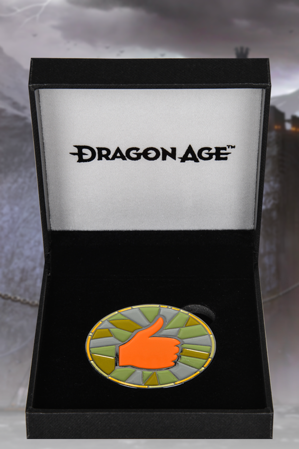 Dragon Age Choice Maker Challenge Münze Logo, Maschine, Rad, Kiste
