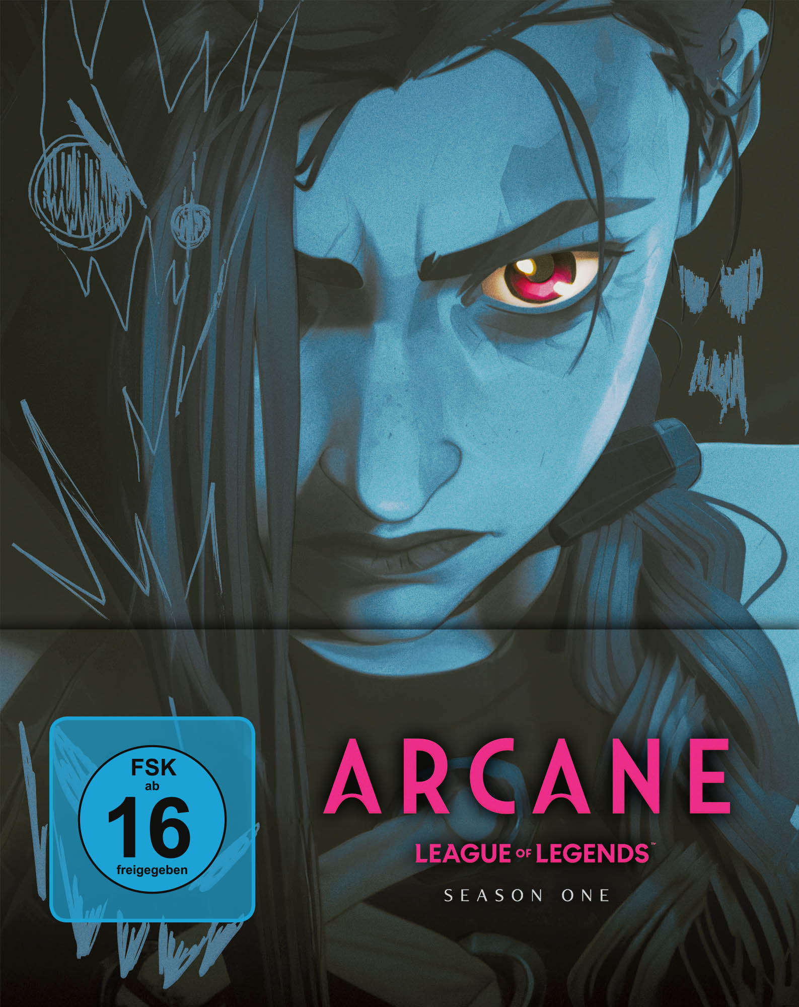 Arcane - League of Legends - Staffel 1 (Steelbook, 3 UHDs + 1 Bonus-BD) Cover Buch, Veröffentlichung, Comics, Person, Frau