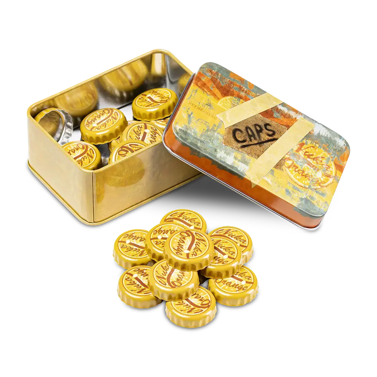 Fallout Bottle Cap Series "Nuka Cola Orange" with Collection Tin