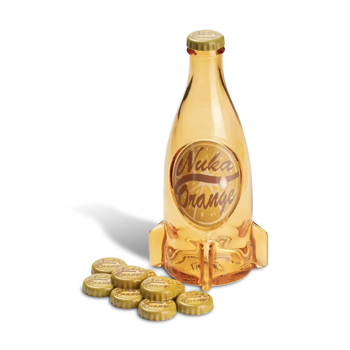 Fallout "Nuka Cola Orange" Glasflasche und Kronkorken Cover Fallout "Nuka Cola Orange" Glasflasche und Kronkorken Cover