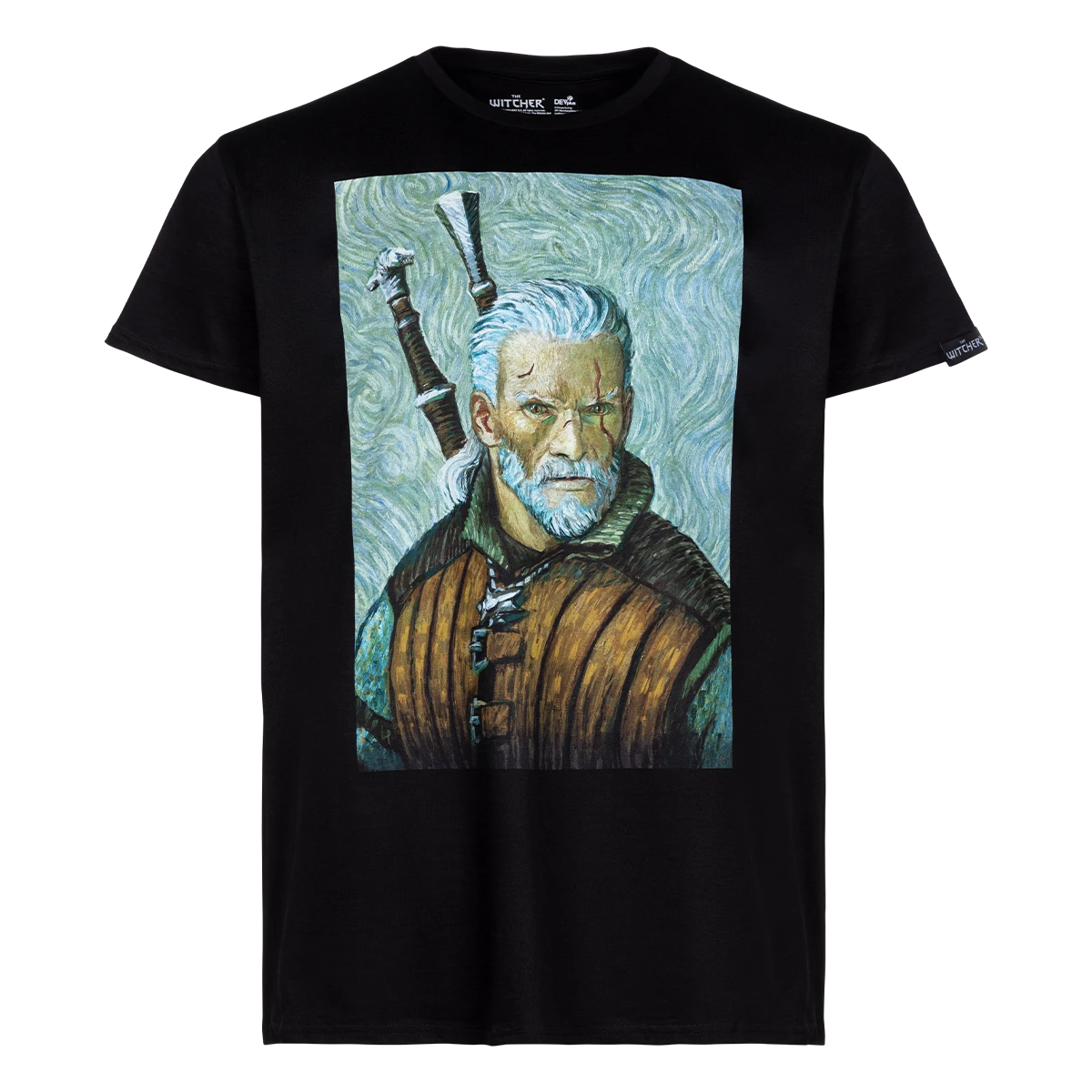 The Witcher T-Shirt "Geralt van Gogh Art, black"