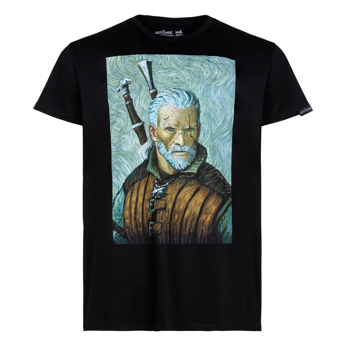 The Witcher T-Shirt "Geralt van Gogh Art, black" The Witcher T-Shirt "Geralt van Gogh Art, black"