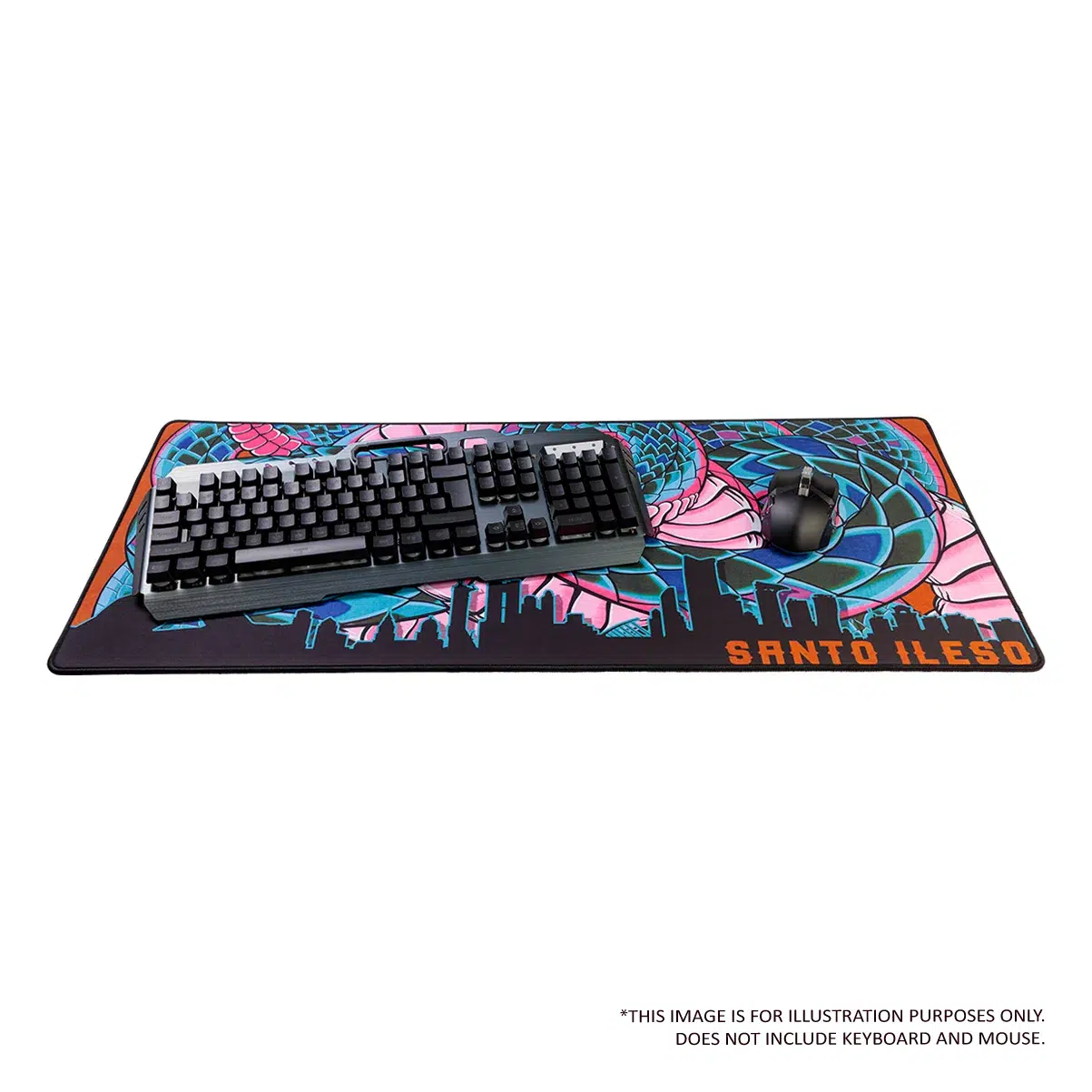 1079309-saints-row-5-mousemat-snake-mural-gaming-setup Saints Row Mousepad "Snake Mural"