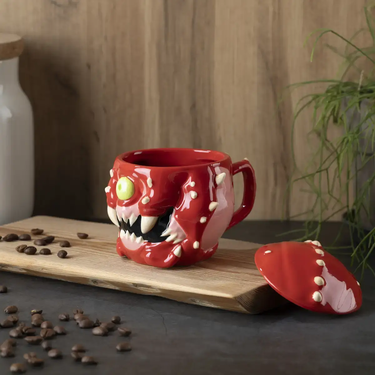 DOOM Cacodemon Ceramic Mug with Lid DOOM Cacodemon Ceramic Mug with Lid