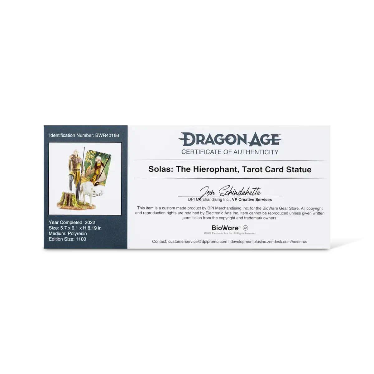 Dragon Age Solas Die Hierophant Tarotkarten-Statue