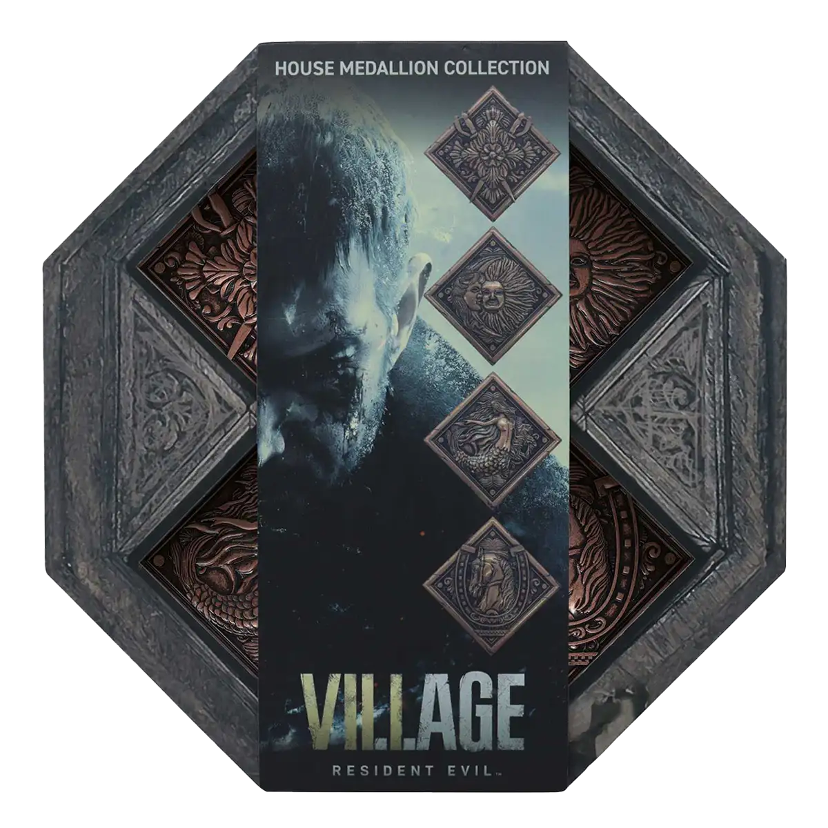 Resident Evil Village Replica House Crest Medallion Collection Cover Resident Evil Village Replica House Crest Medallion Collection Cover