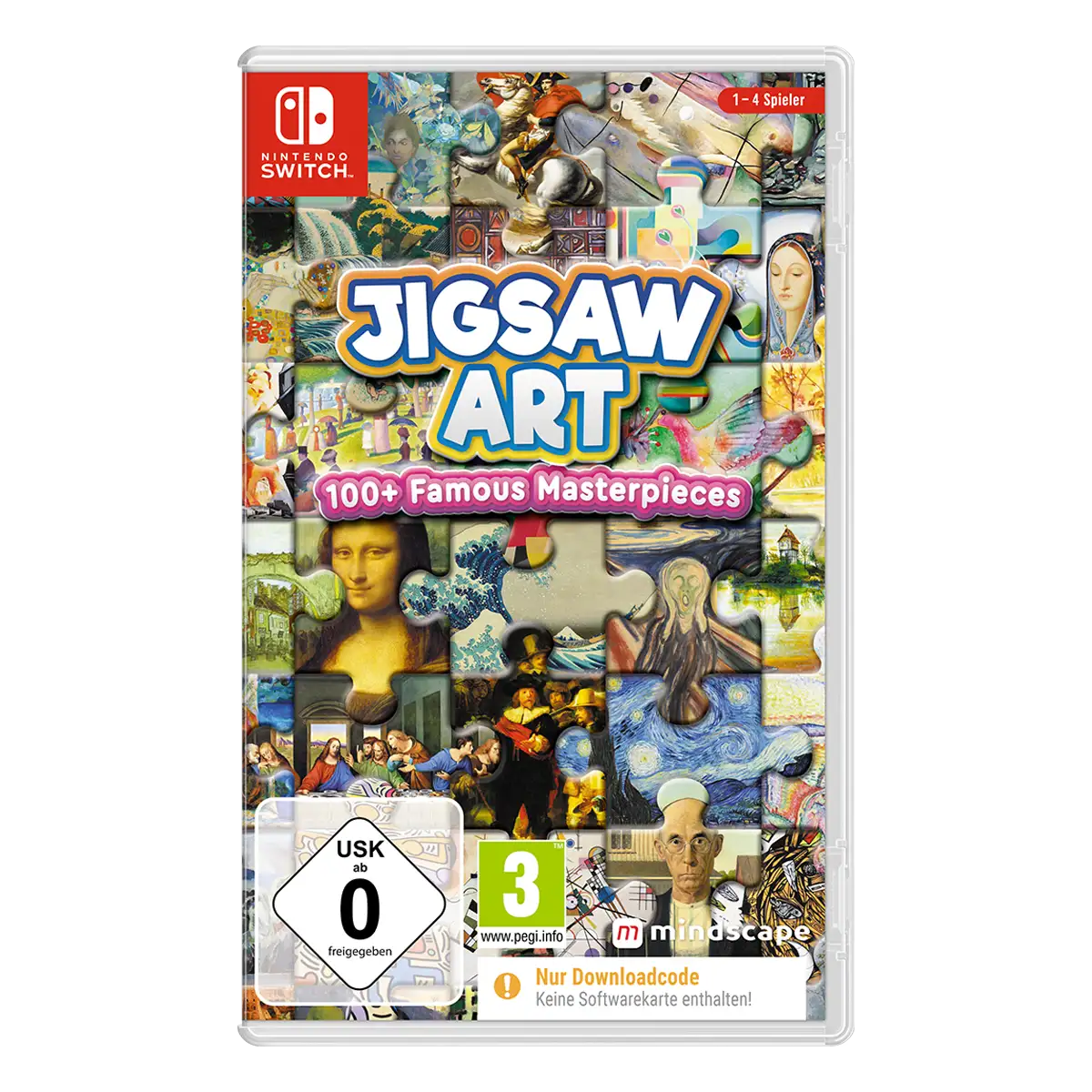 Jigsaw Art: 100+ Famous Masterpieces (Code in a Box) (Switch)
