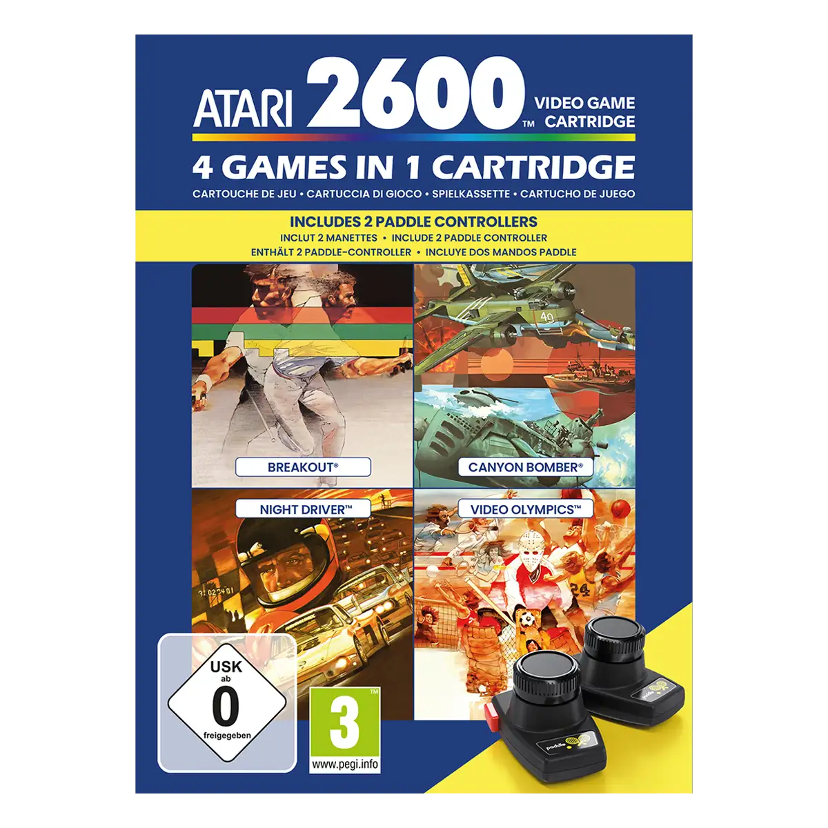4 in 1 Game Cartridge and Paddle Pack (Atari 2600+ Cartridge) Image 4