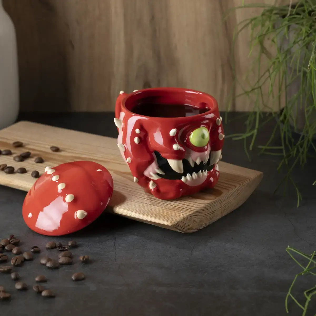 DOOM Cacodemon Ceramic Mug with Lid DOOM Cacodemon Ceramic Mug with Lid