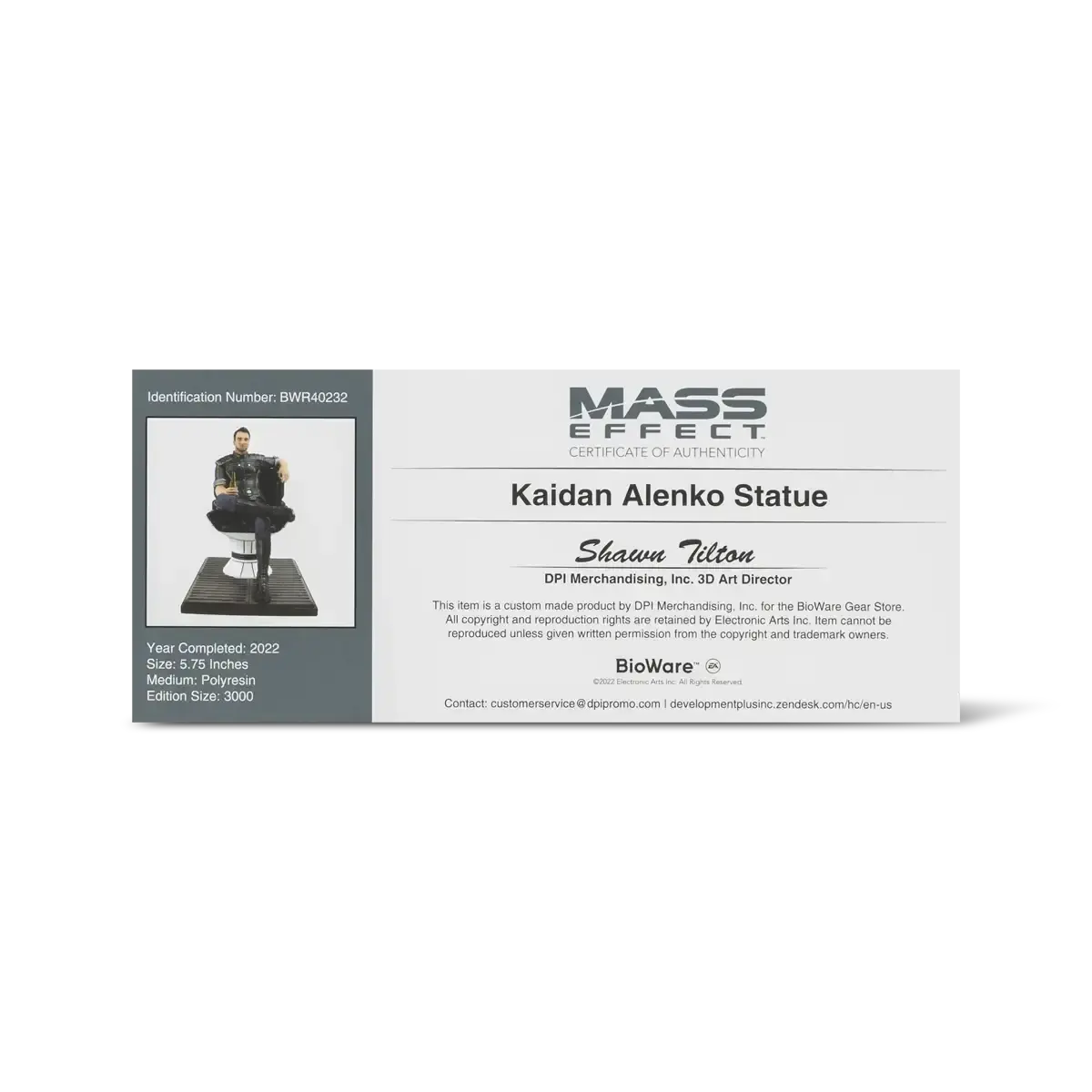 Mass Effect Kaidan Alenko Statue Mass Effect Kaidan Alenko Statue