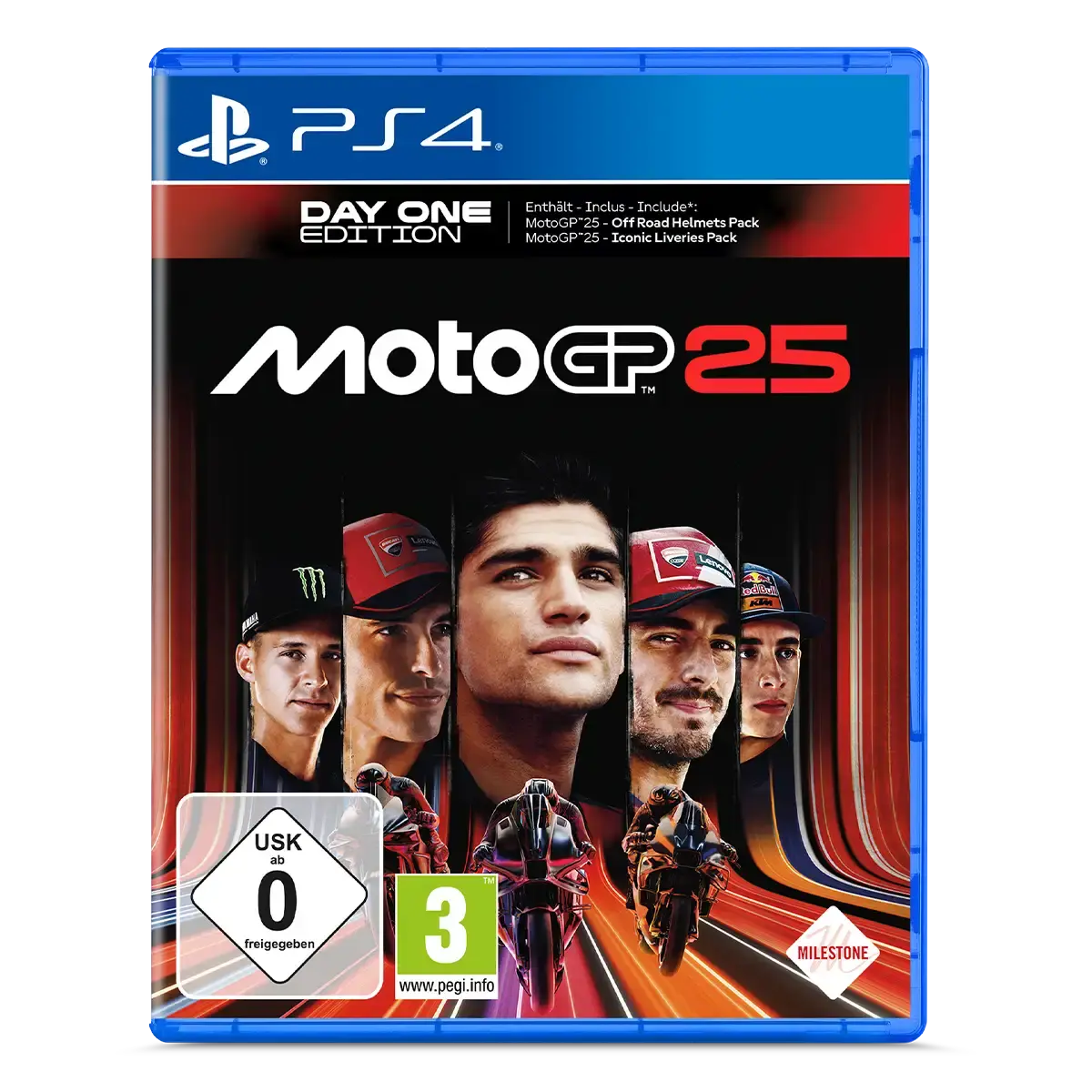 MotoGP 25 Day One Edition (PS4) Cover MotoGP 25 Day One Edition (PS4) Cover