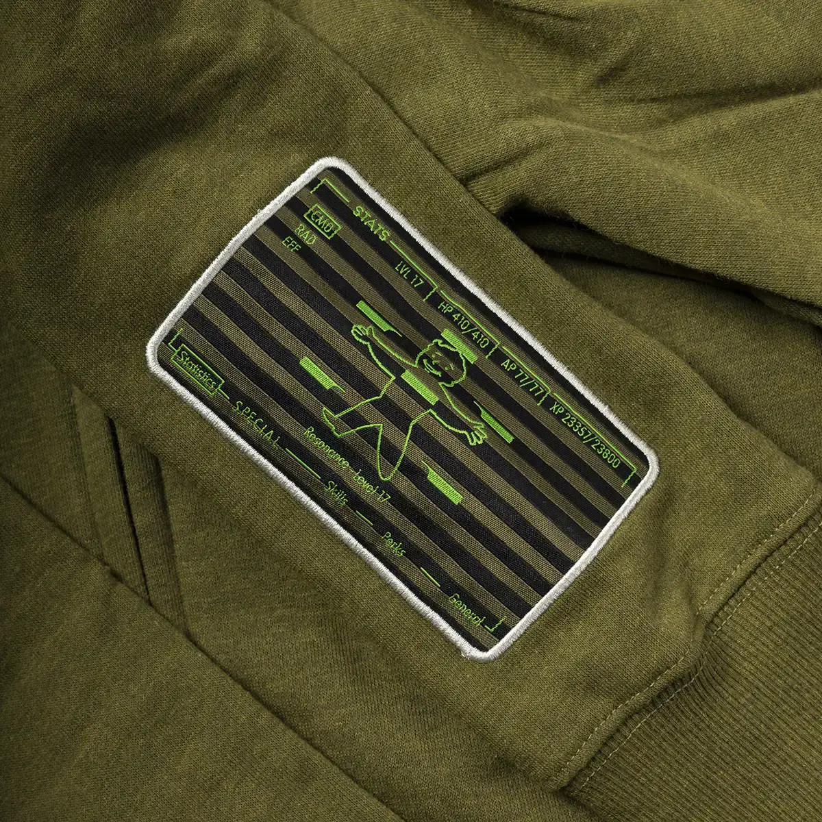Fallout Analog Pip-Boy Zip Up Hoodie S Fallout Analog Pip-Boy Zip Up Hoodie S