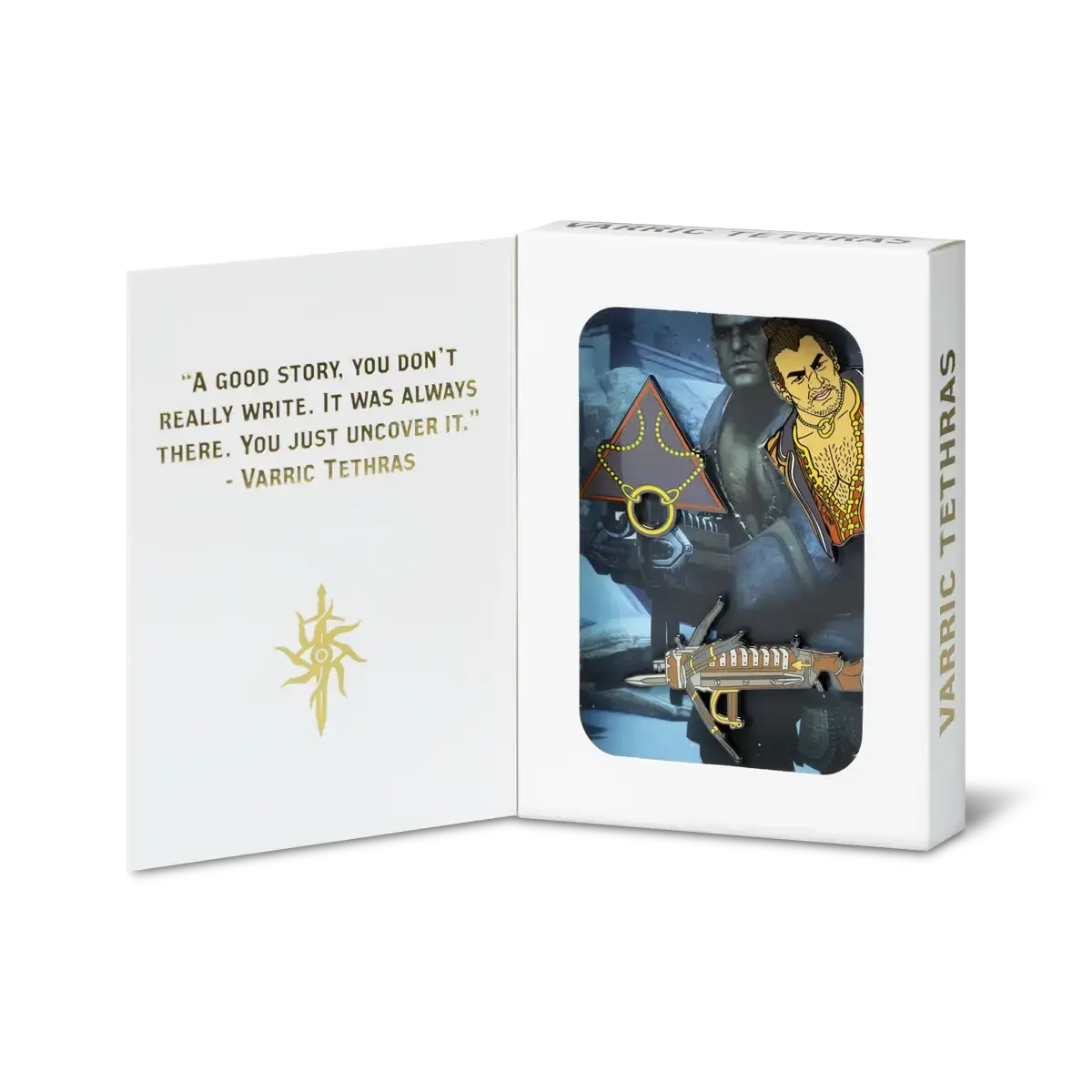 Dragon Age Varric Anstecker Set Cover Dragon Age Varric Anstecker Set Cover