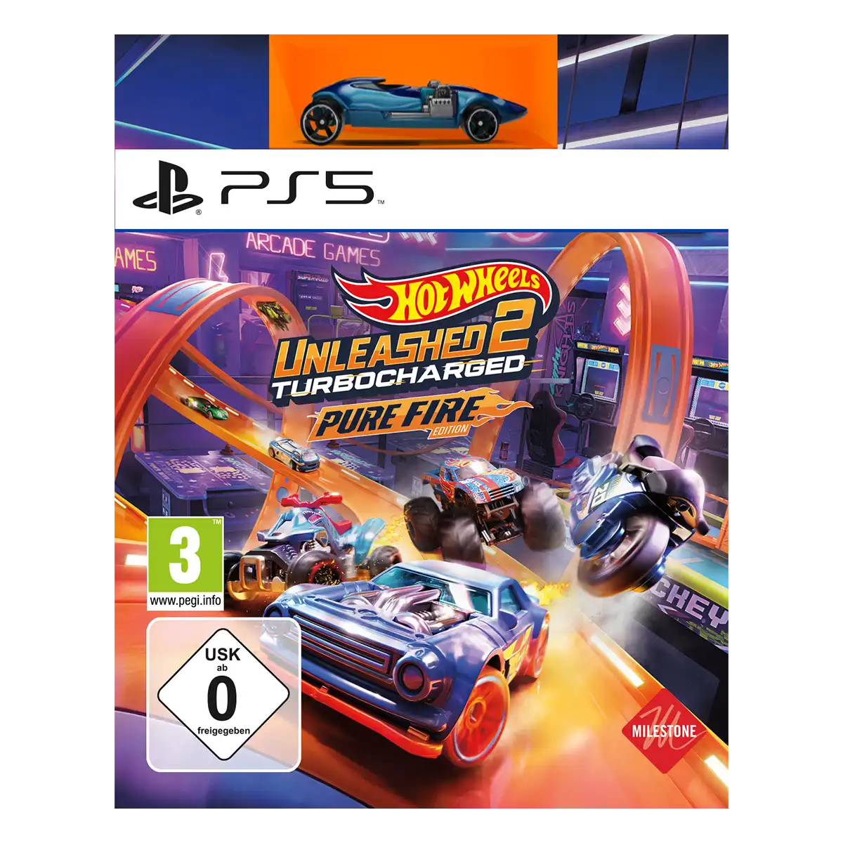 Hot Wheels Unleashed 2 Turbocharged Pure Fire Edition (PS5) Cover Hot Wheels Unleashed 2 Turbocharged Pure Fire Edition (PS5) Cover