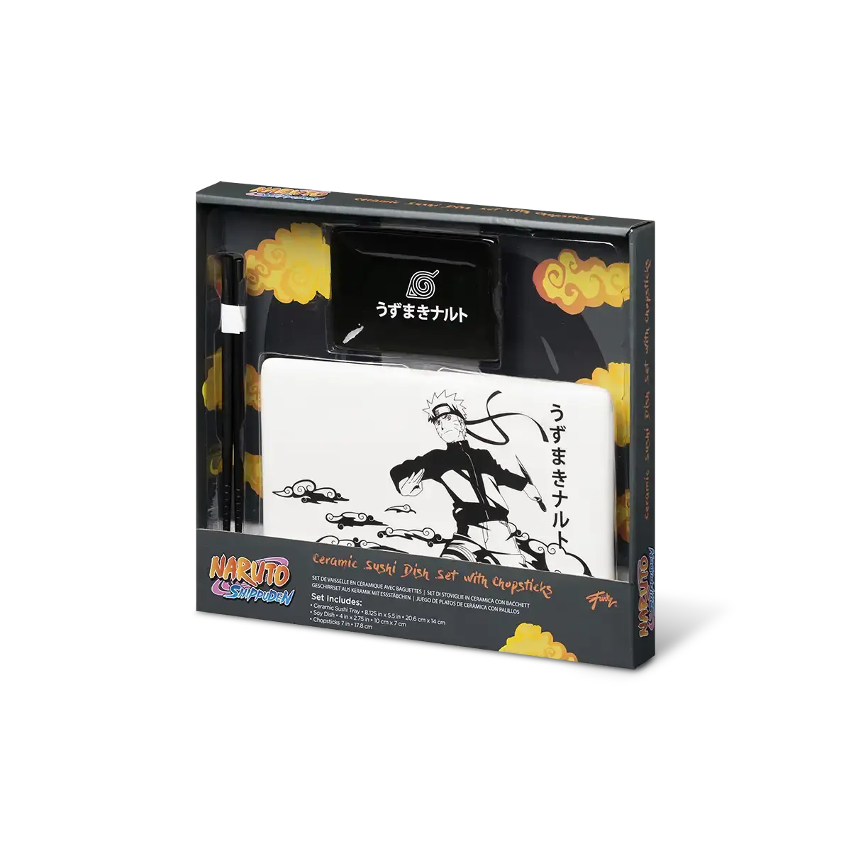 Naruto Shippuden Sushi Set schwarz/weiß