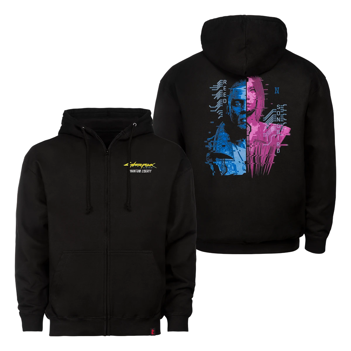 Cyberpunk 2077 Phantom Liberty Hoodie "Reed and Songbird" M Cover Cyberpunk 2077 Phantom Liberty Hoodie "Reed and Songbird" M Cover