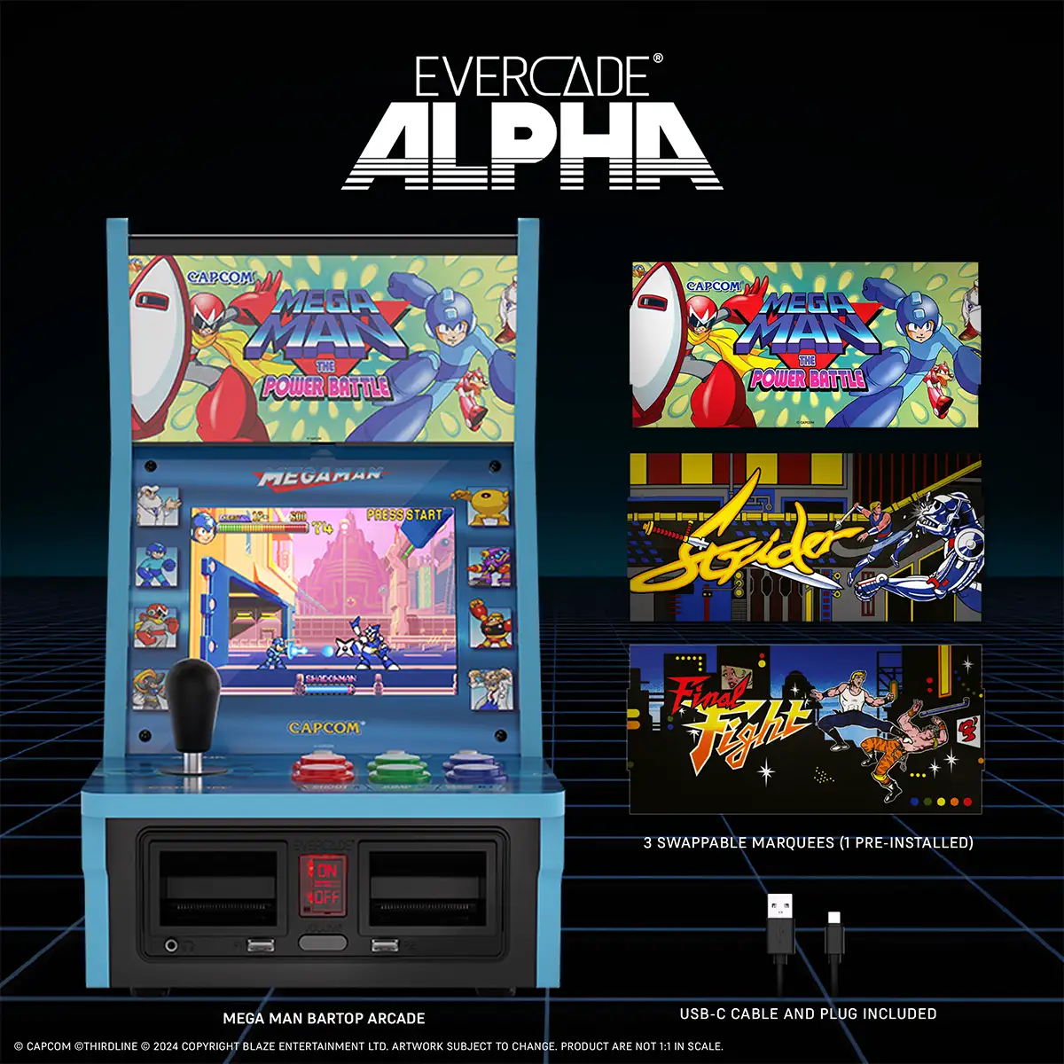 Blaze Evercade Alpha Mega Man Bartop Arcade Image 2