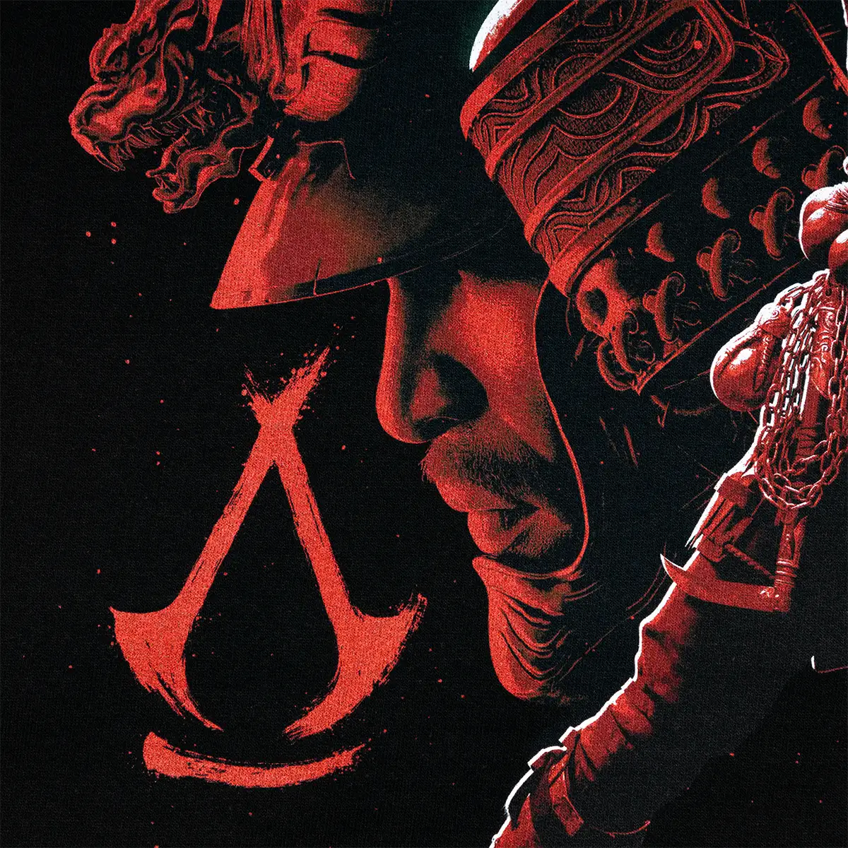 Assassin's Creed Shadows Zipper Hoodie “black/red” S Assassin's Creed Shadows Zipper Hoodie “black/red” S