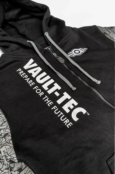 Fallout Vault-Tec Zip Up Hoodie M Fallout Vault-Tec Zip Up Hoodie M