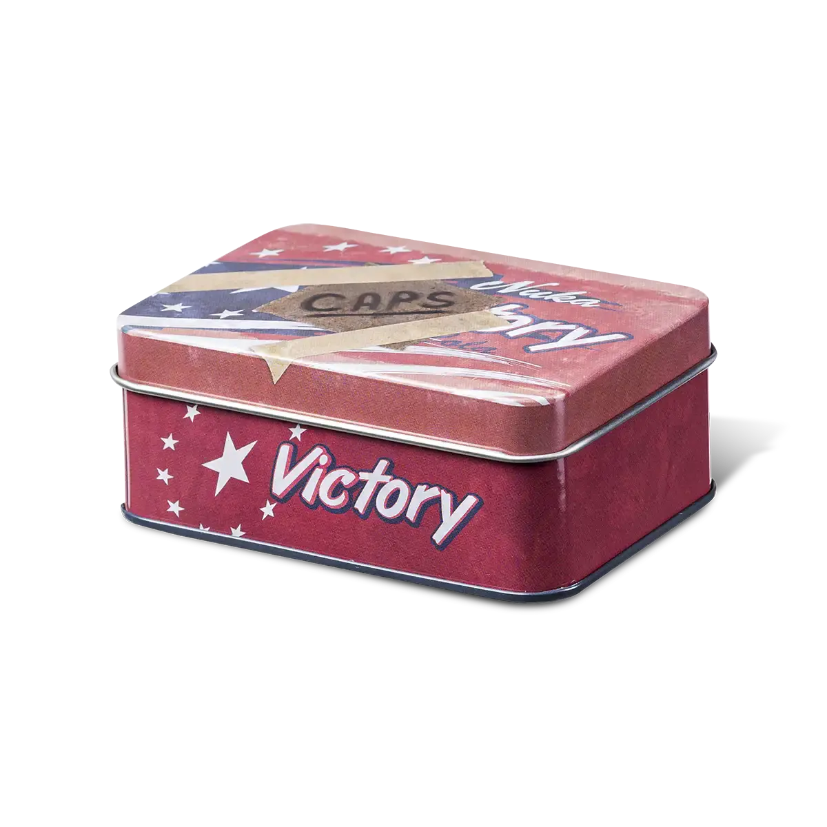 Fallout Kronkorken Reihe "Nuka-Victory" mit Sammelbüchse Fallout Kronkorken Reihe "Nuka-Victory" mit Sammelbüchse