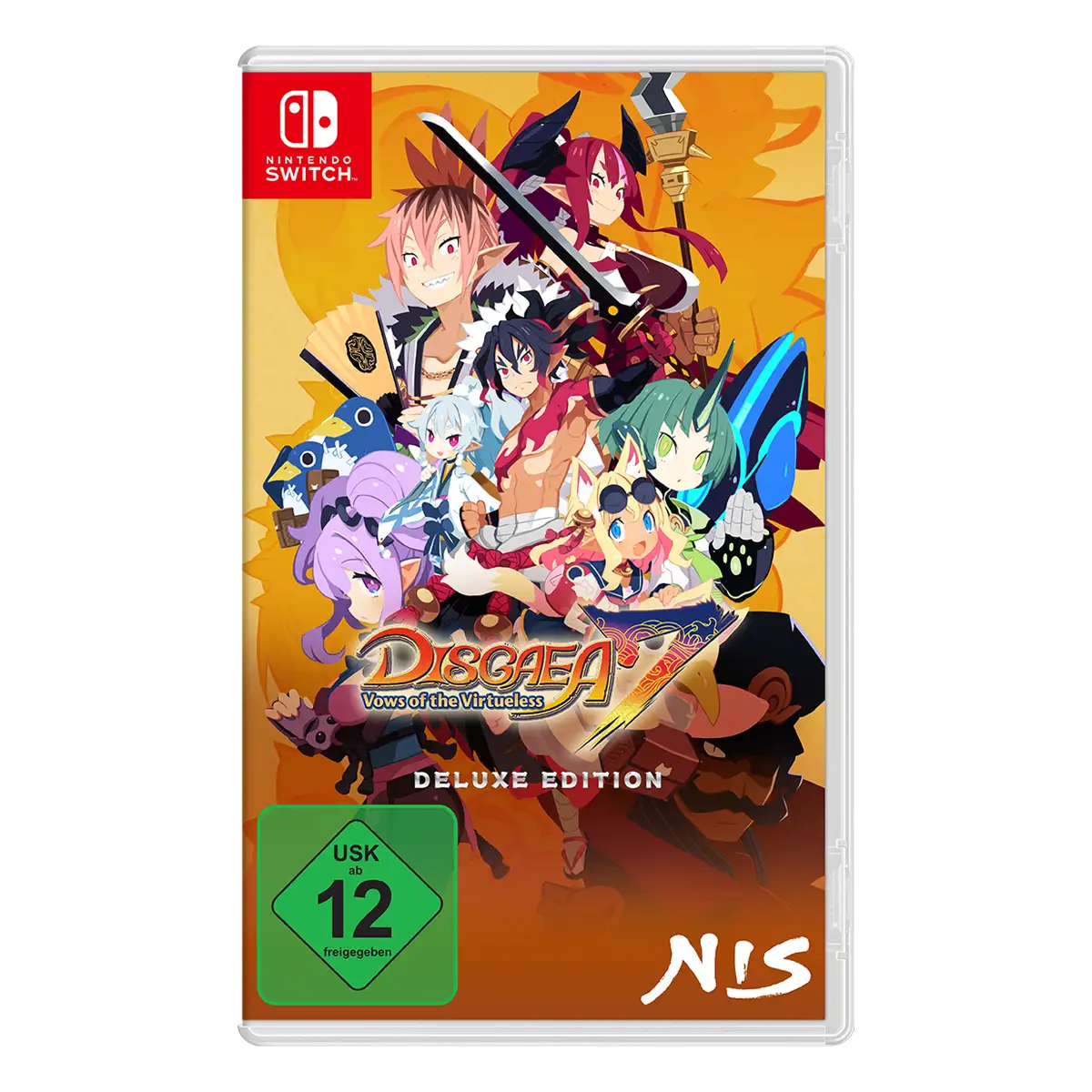 Disgaea 7: Vows of the Virtueless Deluxe Edition (Switch) Cover Disgaea 7: Vows of the Virtueless Deluxe Edition (Switch) Cover