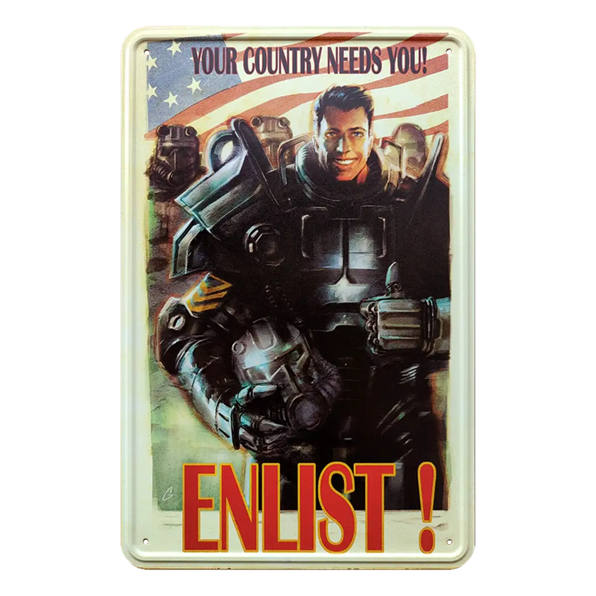 Fallout Metal Sign „ENLIST!“