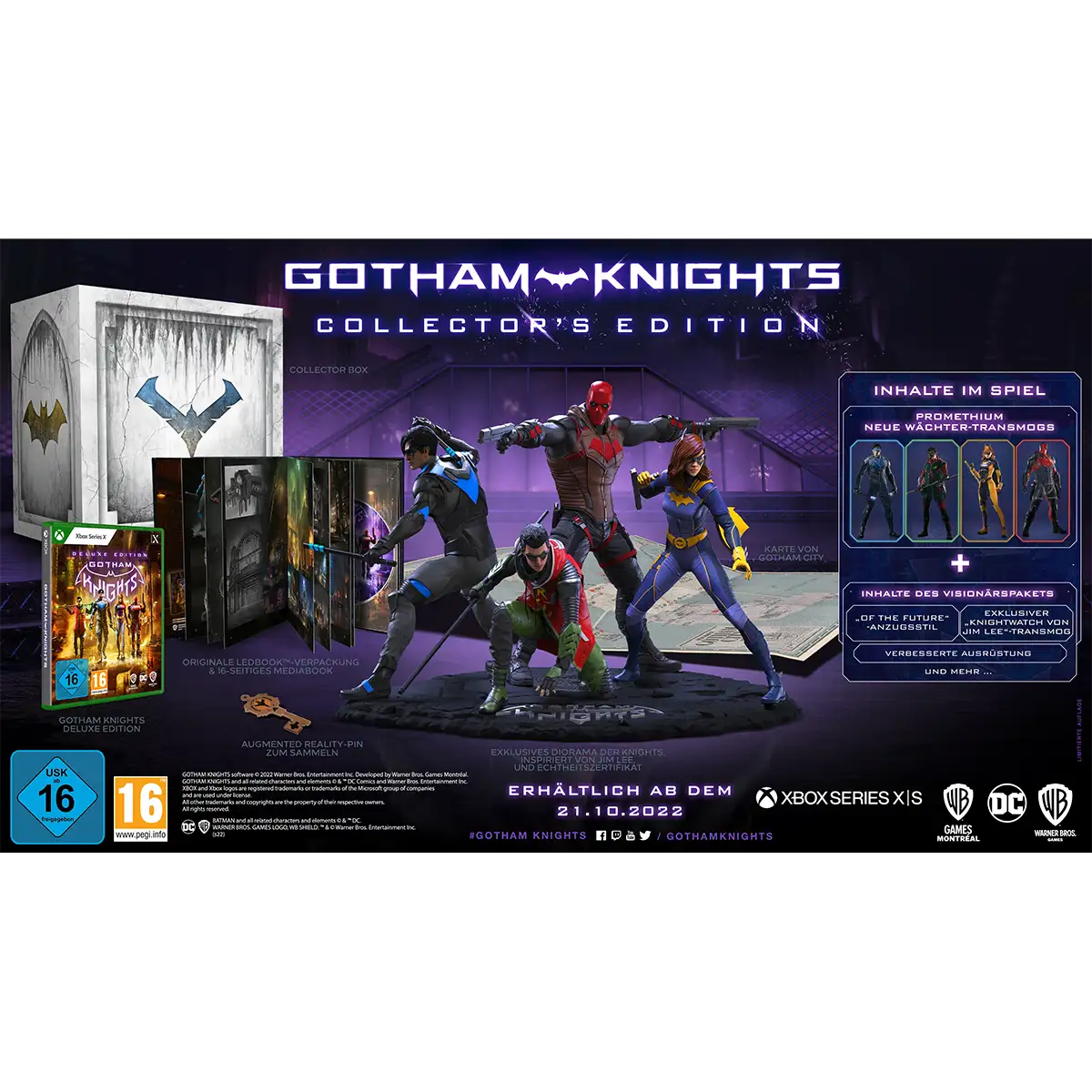 1102637-gotham-knights-collectors-edition-xsrx-usk-contents Gotham Knights Collector's Edition (Xbox Series X)