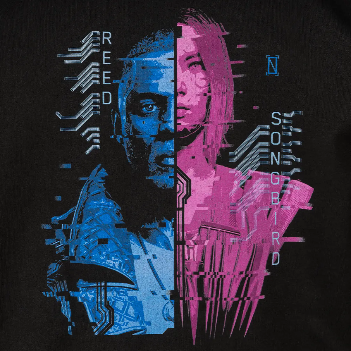Cyberpunk 2077 Phantom Liberty Hoodie "Reed and Songbird" M Cyberpunk 2077 Phantom Liberty Hoodie "Reed and Songbird" M