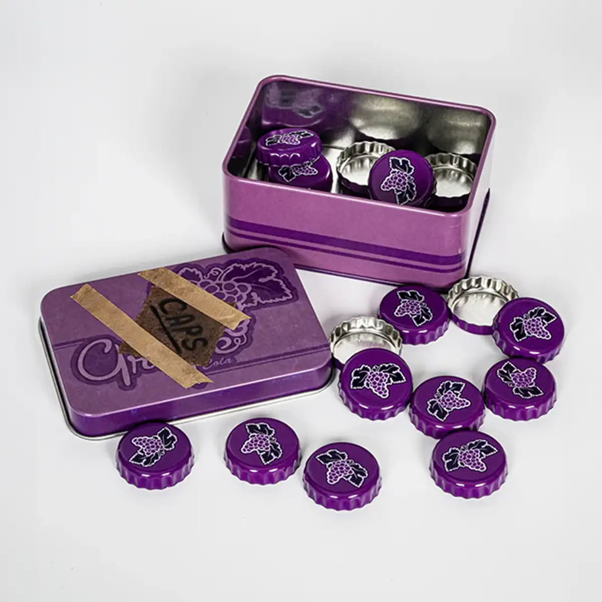 Fallout Bottle Cap Series "Nuka Cola Grape" with Collection Tin Image 2