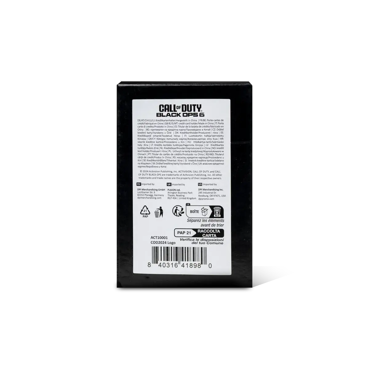 Call of Duty: Black Ops 6 Credit Card Holder "Cerberus" Call of Duty: Black Ops 6 Credit Card Holder "Cerberus"