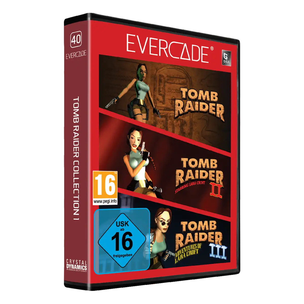 Blaze Evercade Tomb Raider Collection 1 Cartridge Cover