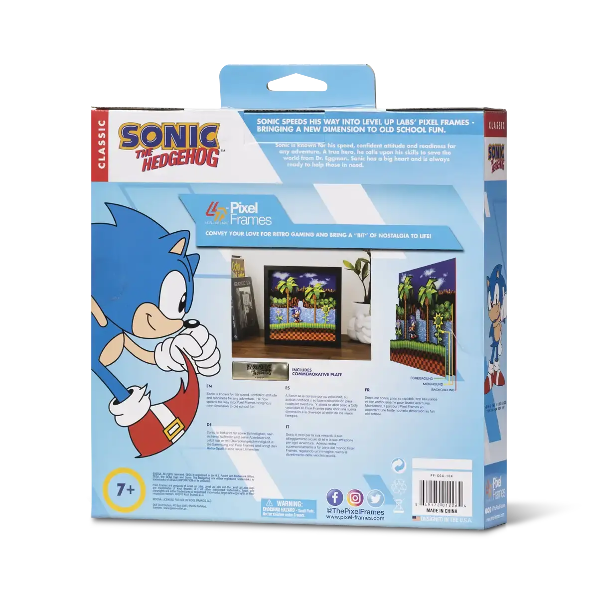 Pixel Frames Sonic "Idle Pose L" 