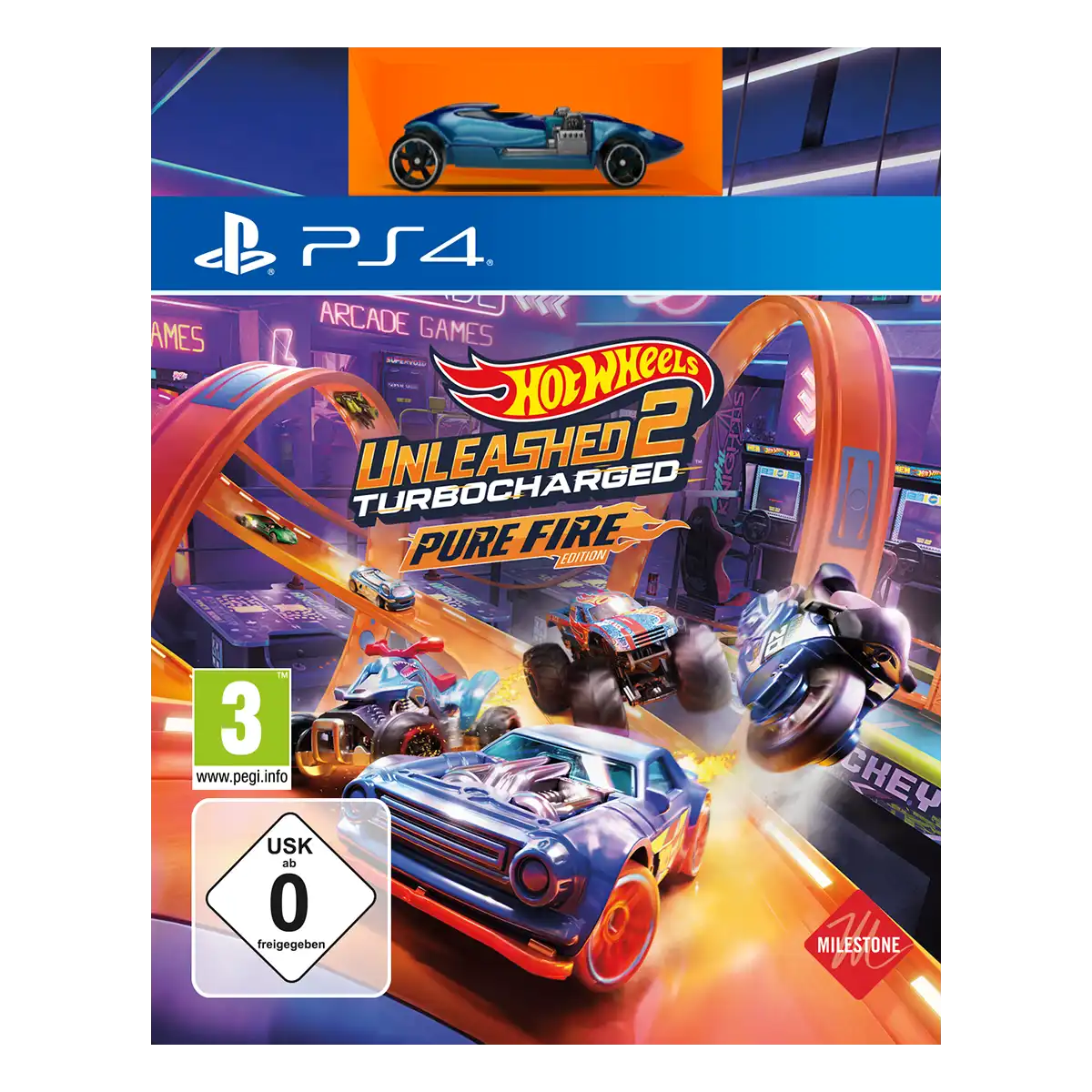 Hot Wheels Unleashed™ 2 Turbocharged Pure Fire Edition (PS4) Cover Hot Wheels Unleashed™ 2 Turbocharged Pure Fire Edition (PS4) Cover