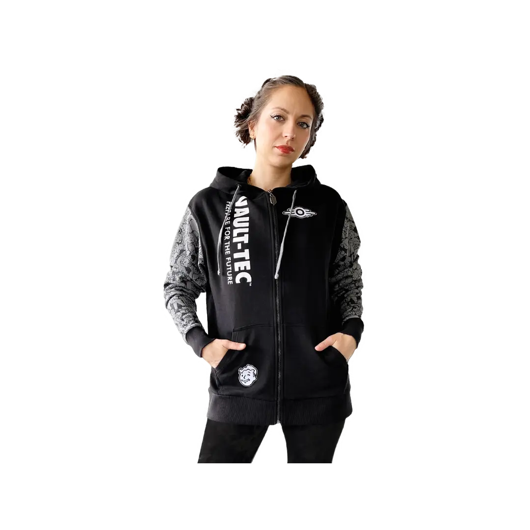 Fallout Vault-Tec Zip Up Hoodie M Fallout Vault-Tec Zip Up Hoodie M