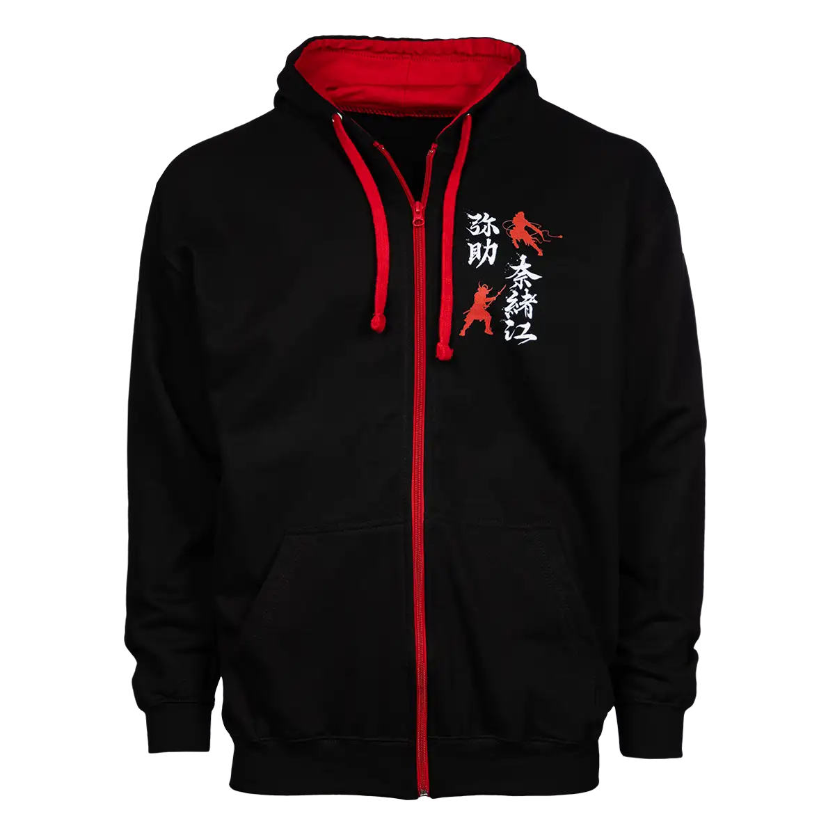 Assassin's Creed Shadows Zipper Hoodie “black/red” S Assassin's Creed Shadows Zipper Hoodie “black/red” S