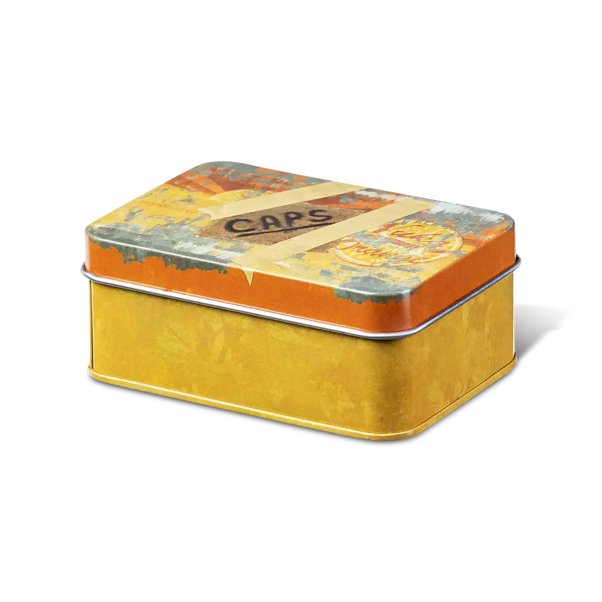 Fallout Kronkorken Reihe "Nuka Cola Orange" mit Sammelbüchse Fallout Kronkorken Reihe "Nuka Cola Orange" mit Sammelbüchse