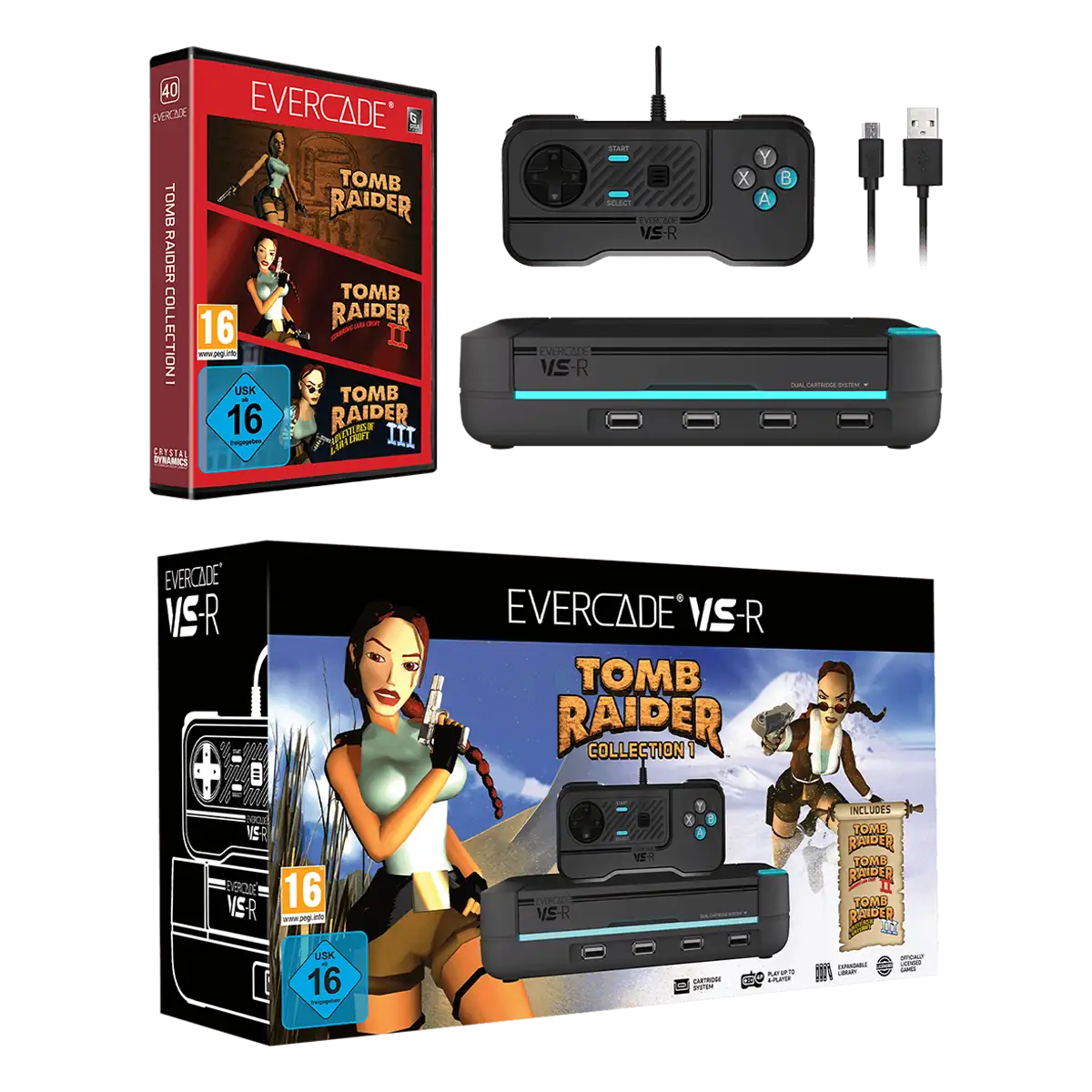 Blaze Evercade VS-R + Tomb Raider Collection 1 Image 3