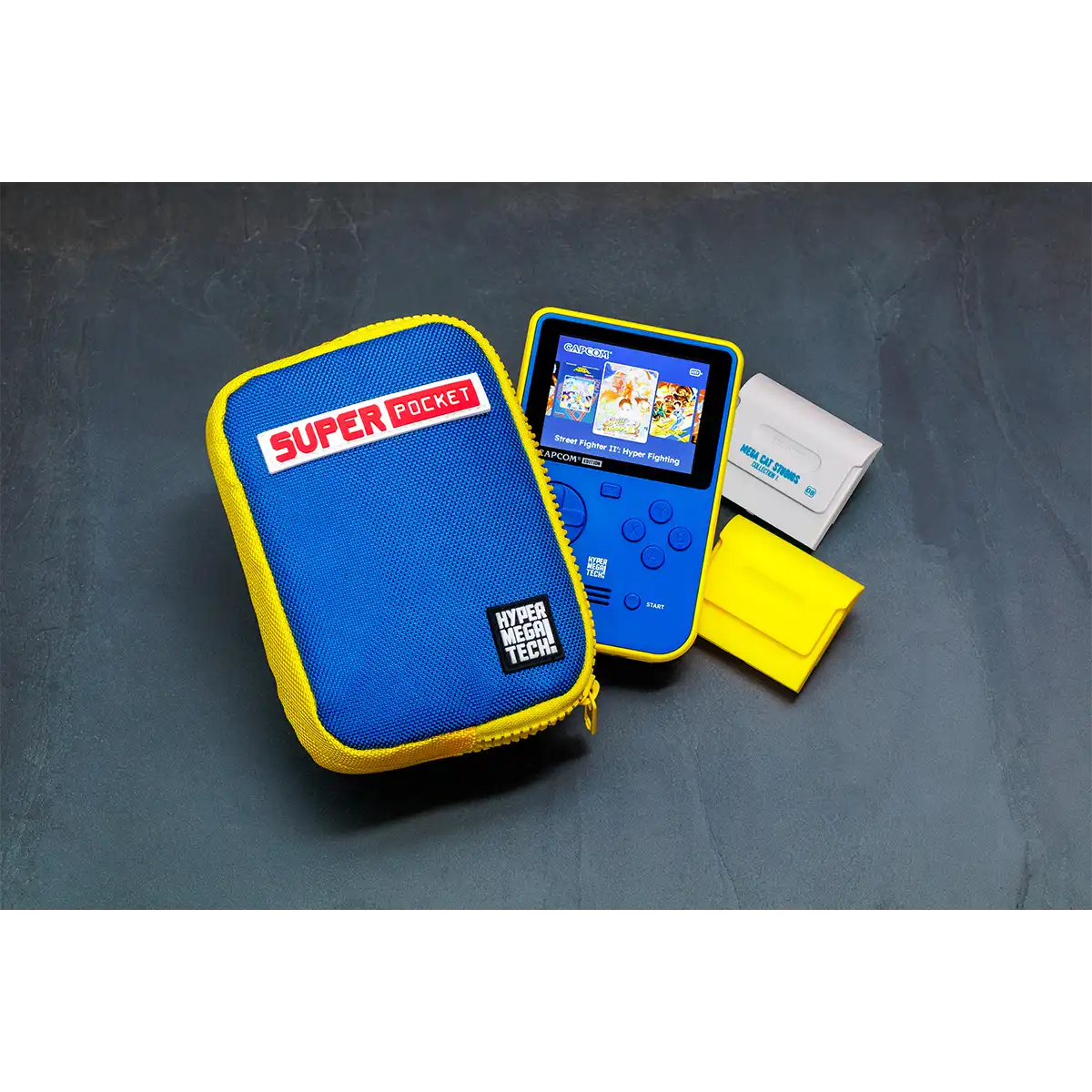 Blaze Evercade HMT Super Pocket Fabric Case Blue/Yellow Thumbnail 3