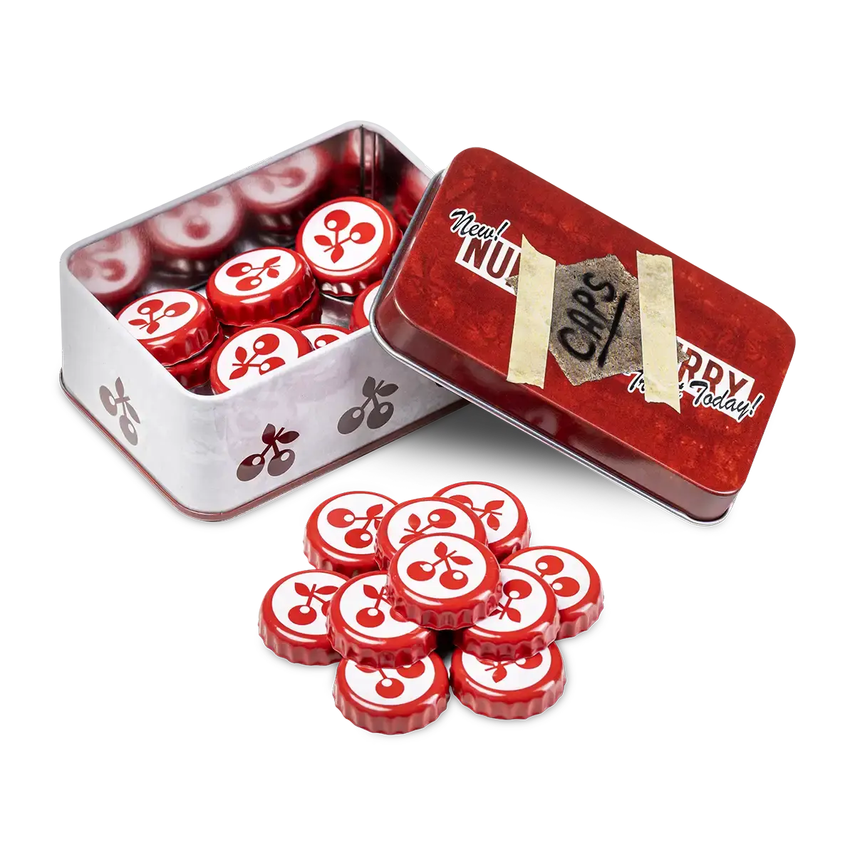 Fallout Bottle Cap Series "Nuka Cola Cherry" with Collection Tin