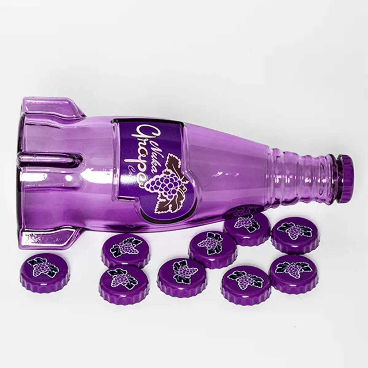 Fallout "Nuka Cola Grape" Glass Bottle and Caps Image 5