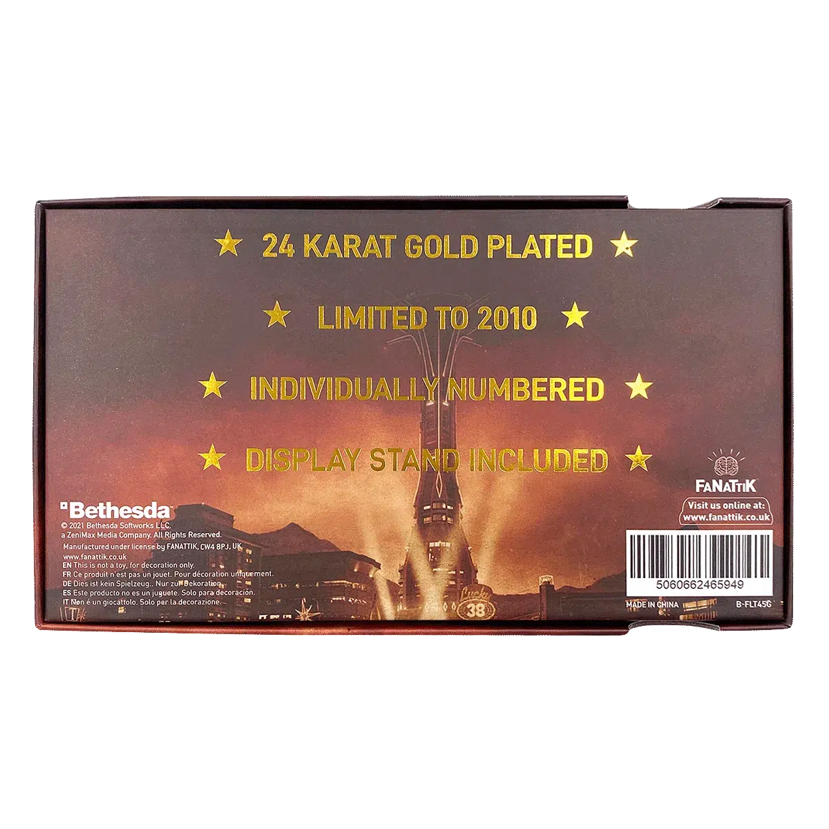 Fallout New Vegas 24K Gold Plated Card "20$ Bill" Limited Edition Image 3