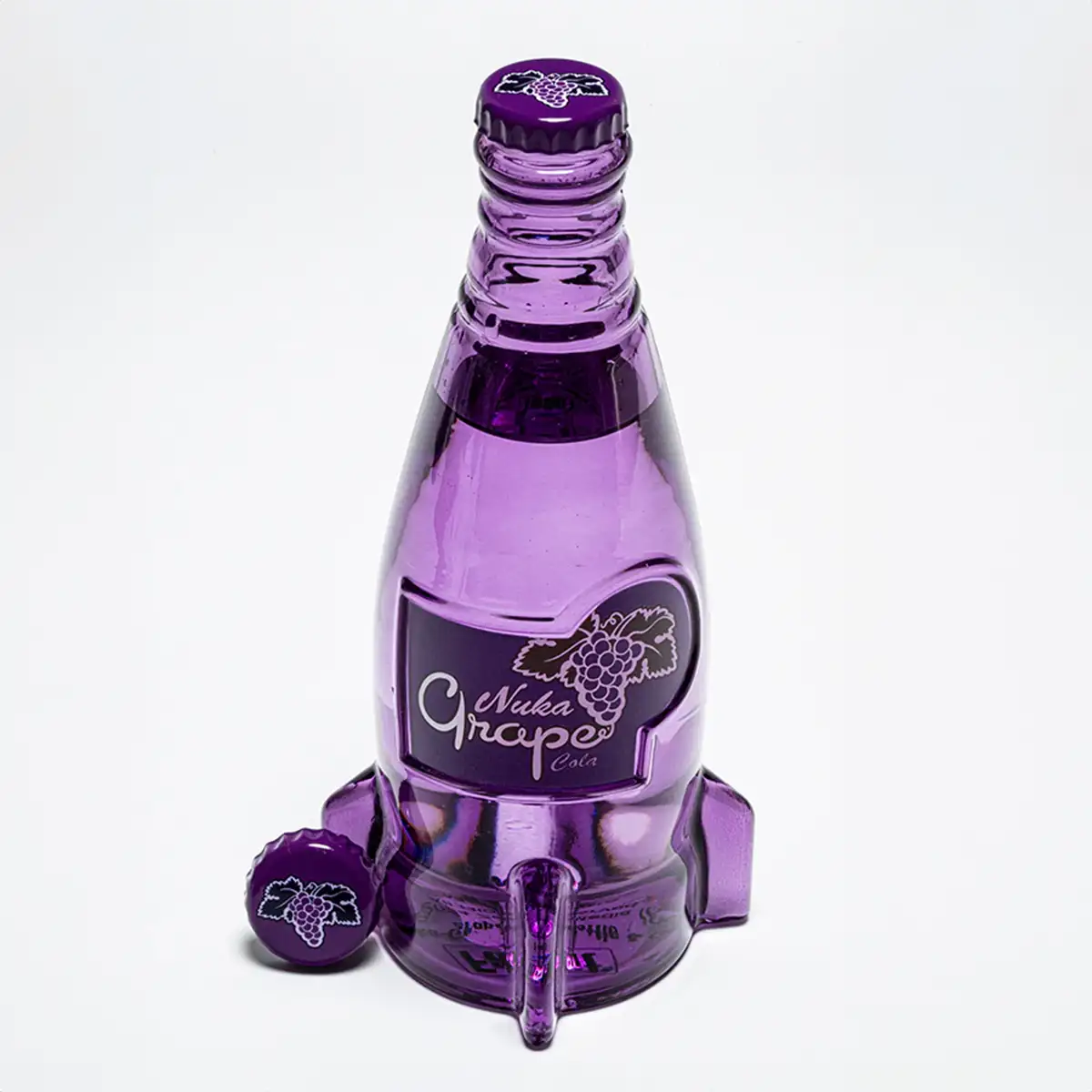 Fallout "Nuka Cola Grape" Glass Bottle and Caps Image 6