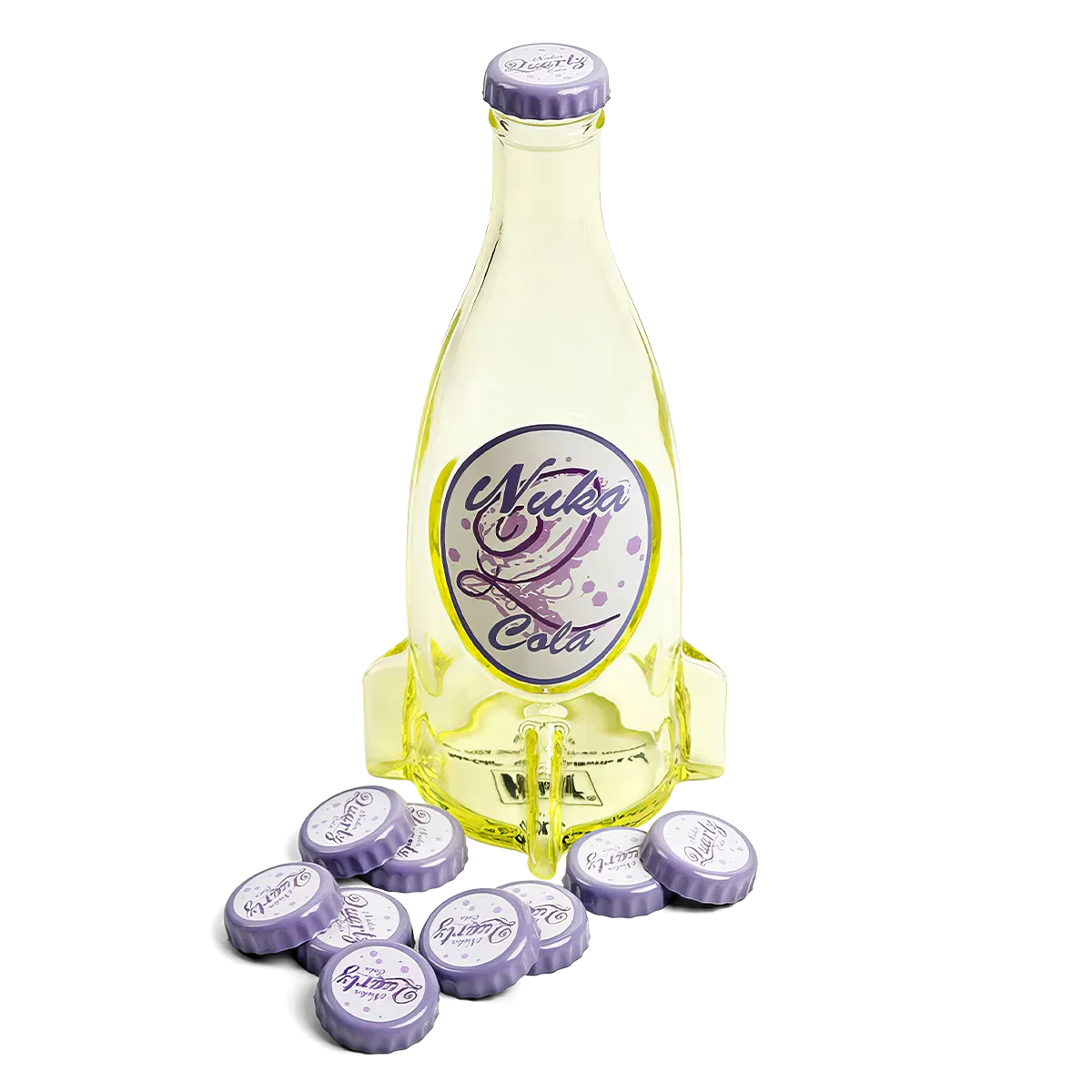 Fallout "Nuka Cola Quartz" Glasflasche und Kronkorken Cover Fallout "Nuka Cola Quartz" Glasflasche und Kronkorken Cover