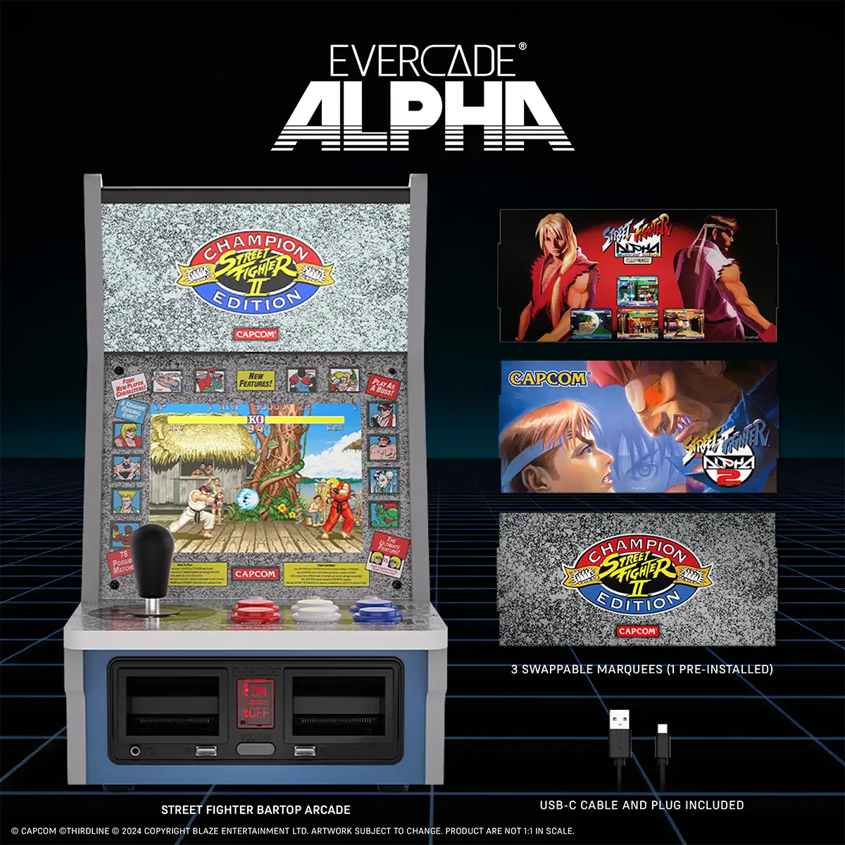 Blaze Evercade Alpha Street Fighter Bartop Arcade Blaze Evercade Alpha Street Fighter Bartop Arcade