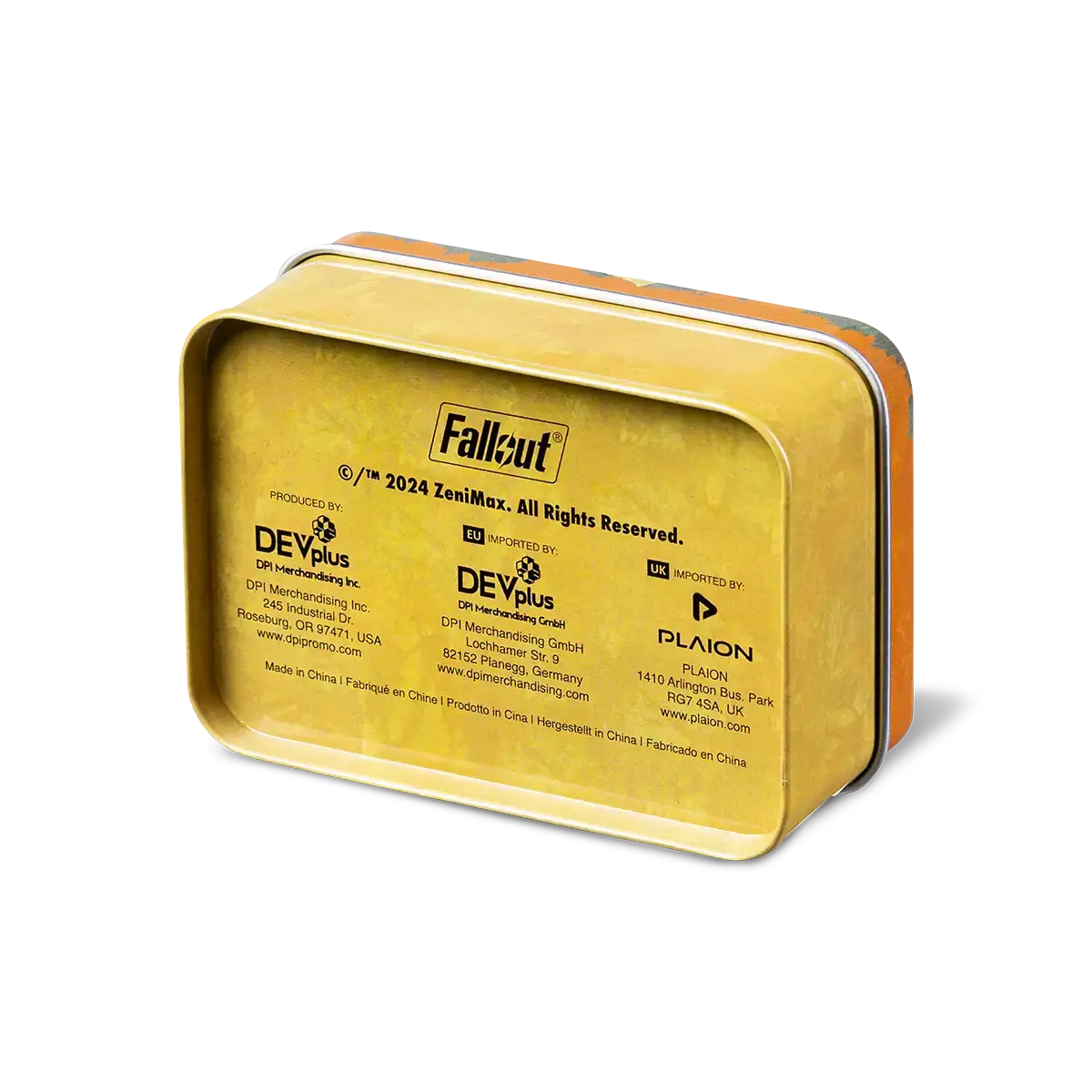 Fallout Kronkorken Reihe "Nuka Cola Orange" mit Sammelbüchse Fallout Kronkorken Reihe "Nuka Cola Orange" mit Sammelbüchse